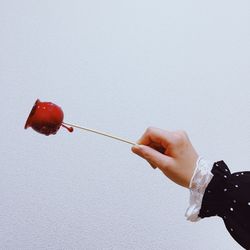 Close-up of hand holding ice cream