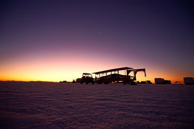 Sunrise at the bonneville saltflats during speedweek