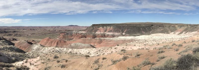 Scenic view of desert against sky