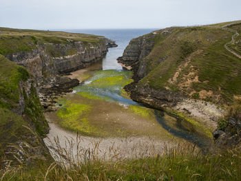 High angle view of coastline