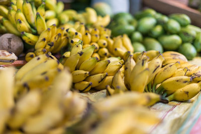 Close-up of fruits for sale at market stall