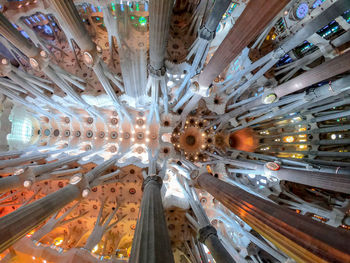 Low angle view of illuminated ceiling