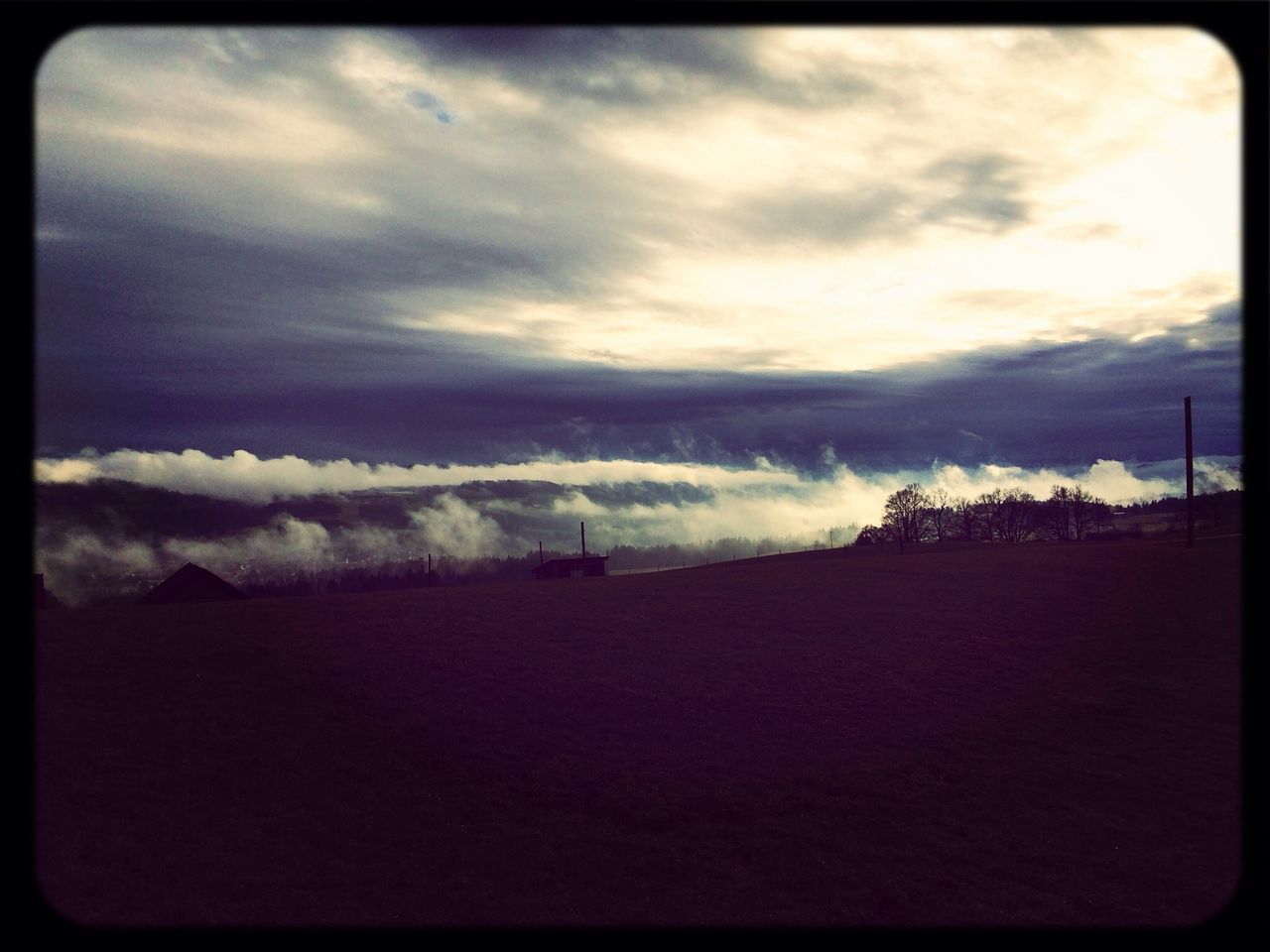 transfer print, sky, cloud - sky, auto post production filter, tranquil scene, tranquility, cloudy, landscape, scenics, beauty in nature, weather, nature, cloud, mountain, overcast, non-urban scene, idyllic, outdoors, snow, remote