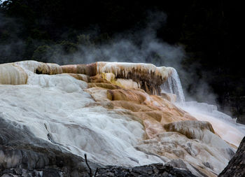 Scenic view of waterfall