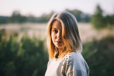 Portrait of young woman