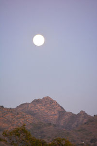 View of moon in sky