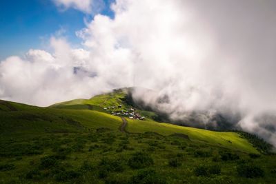 Scenic view of landscape against sky