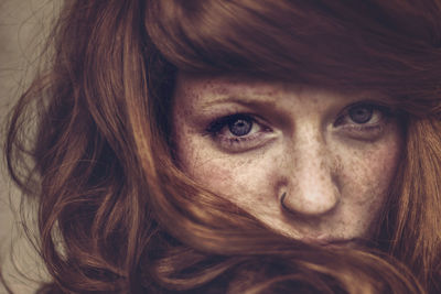 Close-up portrait of woman