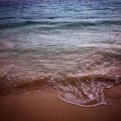 Close-up of waves on beach