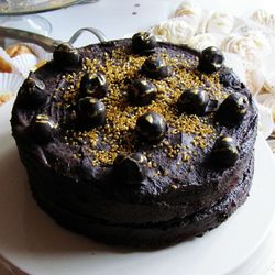 Close-up of dessert on table