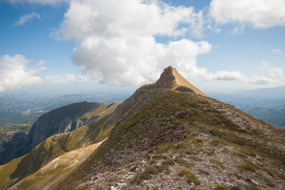 Scenic view of mountain against sky