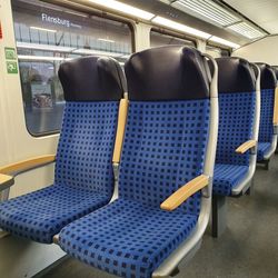 Empty seats in train