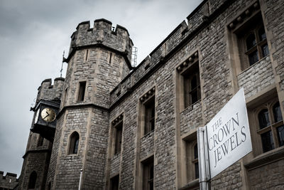 Low angle view of historical building