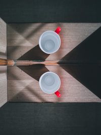 Directly above shot of tea on table