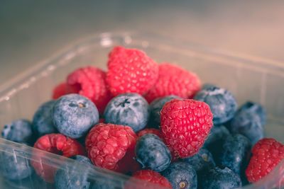 Close-up of strawberries in bowl