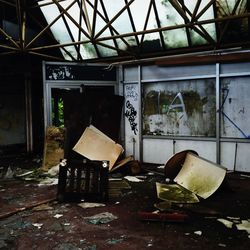 Interior of abandoned building
