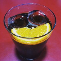 Close-up of drink on table