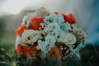 Close-up of rose bouquet