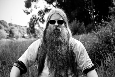 Portrait of man wearing sunglasses