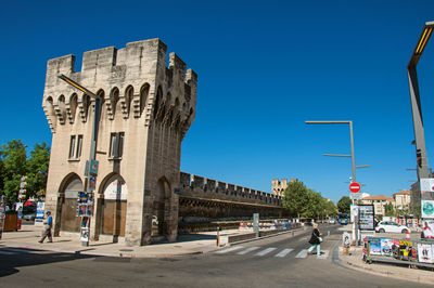 View of building against blue sky