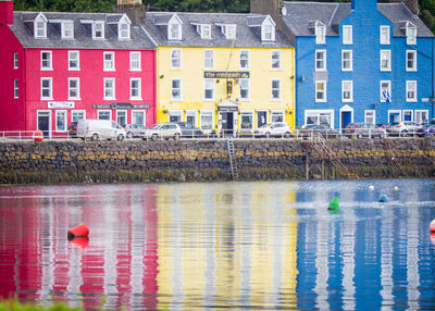 Reflection of buildings in water