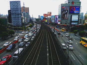 Road passing through city street