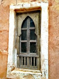 Closed window of building