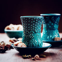 Close-up of drink on table