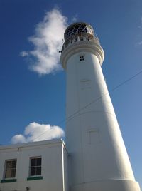 Low angle view of lighthouse against sky