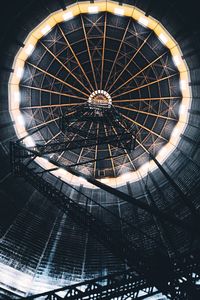 Low angle view of illuminated ceiling