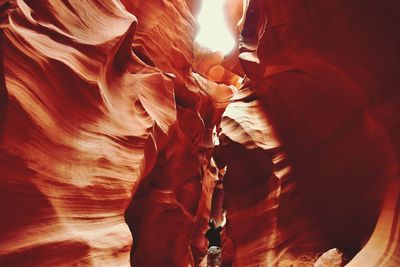 Man standing in cave