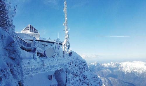 Snow covered mountain against sky