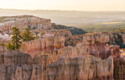 Rock formations on landscape