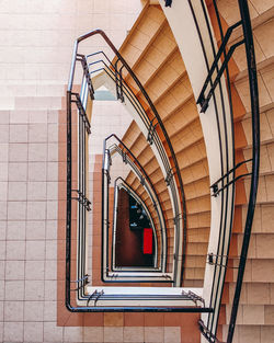 Low angle view of spiral staircase