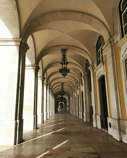 Empty corridor of building