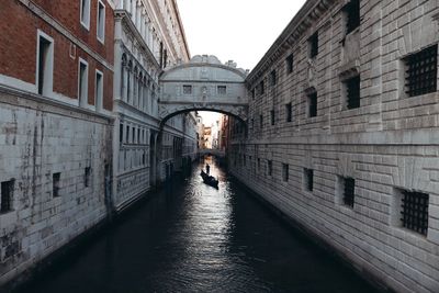 Canal amidst buildings in city