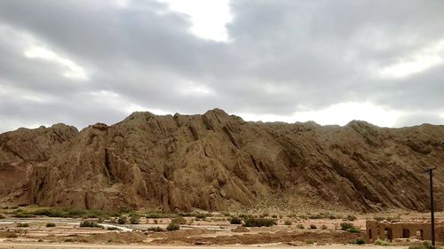 Panoramic view of mountains against sky