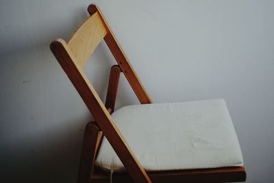 Close-up of chair on table