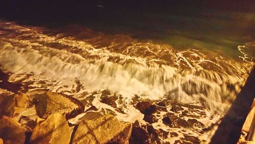 Aerial view of sky at night