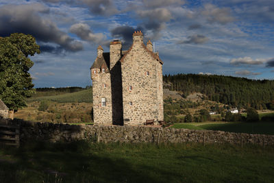 Forter castle, built in 1560 in perthshire, scotland.