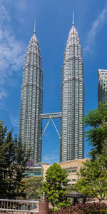 Low angle view of modern building against sky