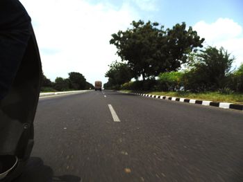 Road passing through country road