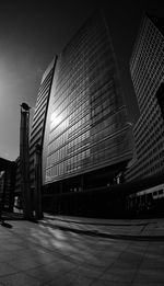 Low angle view of modern building against sky