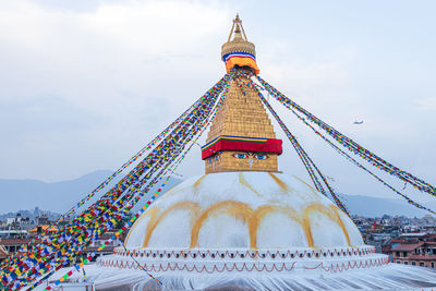 Low angle view of traditional building against sky