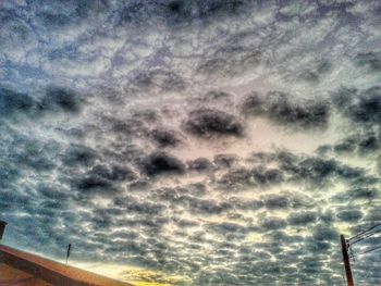 Low angle view of cloudy sky