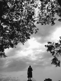 Low angle view of trees against sky