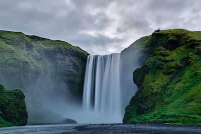 Scenic view of waterfall