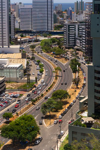 View from the top of buildings on avenida magalhaes neto 