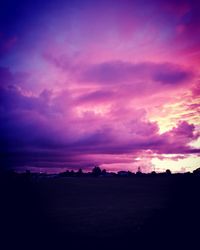 Scenic view of dramatic sky over sea