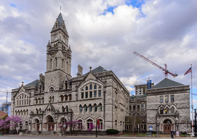 Low angle view of building against sky